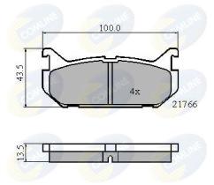 COMLINE CBP0327 - PASTILLA DE FRENO