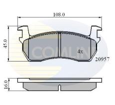 COMLINE CBP0366 - PASTILLA DE FRENO