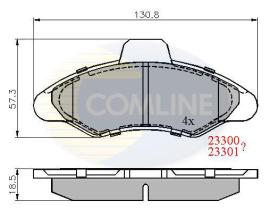 COMLINE CBP0393 - PASTILLA DE FRENO