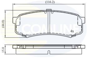 COMLINE CBP0404 - PASTILLA DE FRENO
