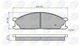 COMLINE CBP0423 - PASTILLA FRENO