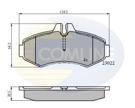 COMLINE CBP0480 - PASTILLA DE FRENO
