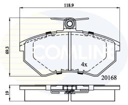 COMLINE CBP0511 - PASTILLA DE FRENO