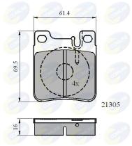 COMLINE CBP0702 - PASTILLA DE FRENO