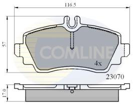 COMLINE CBP0748 - PASTILLA DE FRENO