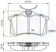 COMLINE CBP0797 - PASTILLA DE FRENO