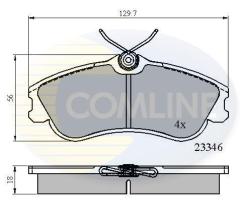 COMLINE CBP0892 - PASTILLA DE FRENO