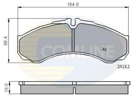 COMLINE CBP0909 - PASTILLA DE FRENO