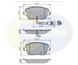 COMLINE CBP11147 - PASTILLA DE FRENO
