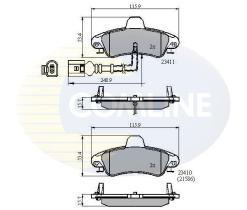 COMLINE CBP11235 - PASTILLA DE FRENO