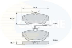 COMLINE CBP11539 - PASTILLA DE FRENO