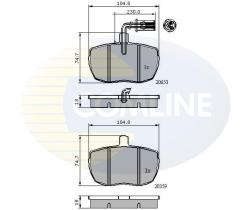 COMLINE CBP1413 - PASTILLA DE FRENO