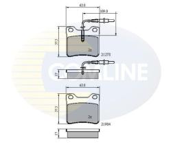 COMLINE CBP1455 - PASTILLA DE FRENO