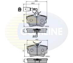 COMLINE CBP1874 - PASTILLA DE FRENO