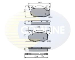 COMLINE CBP21615 - PASTILLA DE FRENO