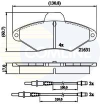 COMLINE CBP2568 - PASTILLA DE FRENO