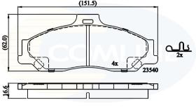 COMLINE CBP31245 - PASTILLA DE FRENO