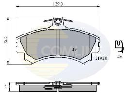 COMLINE CBP31304 - PASTILLA DE FRENO