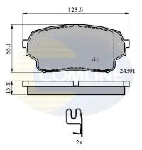 COMLINE CBP31523 - PASTILLA DE FRENO