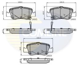 COMLINE CBP31572 - PASTILLA DE FRENO