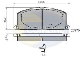 COMLINE CBP3163 - PASTILLAS DE FRENO