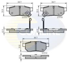 COMLINE CBP3242 - PASTILLA DE FRENO