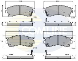 COMLINE CBP3326 - PASTILLA DE FRENO