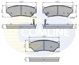 COMLINE CBP3587 - PASTILLA DE FRENO