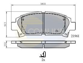 COMLINE CBP3713 - PASTILLA DE FRENO