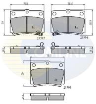 COMLINE CBP3775 - PASTILLA DE FRENO