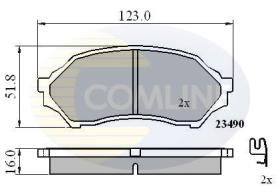 COMLINE CBP3817 - PASTILLA DE FRENO