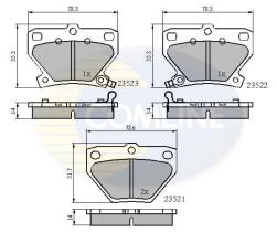 COMLINE CBP3841 - PASTILLA DE FRENO