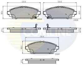 COMLINE CBP3943 - PASTILLA DE FRENO