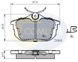 COMLINE CBP3945 - PASTILLA DE FRENO