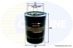 COMLINE CTY11110 - FILTRO DE ACEITE