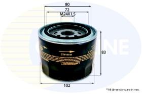 COMLINE CTY11141 - FILTRO DE ACEITE