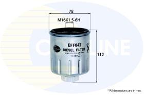 COMLINE EFF042 - FILTRO COMBUSTIBLE