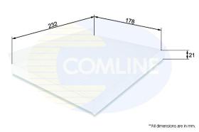 COMLINE EKF103 - FILTRO DE HABITACULO