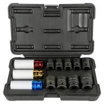 JBM 52343 - SET 12 VASOS IMPACTO 1/2"ESPECIAL EXTRACCION RUEDAS