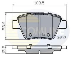 COMLINE CBP02022 - PASTILLA DE FRENO