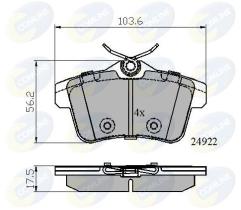 COMLINE CBP02045 - PASTILLA DE FRENO