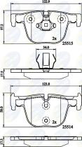 COMLINE CBP02147 - PASTILLA DE FRENO