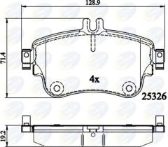 COMLINE CBP02151 - PASTILLA DE FRENO