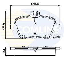 COMLINE CBP02209 - PASTILLA DE FRENO