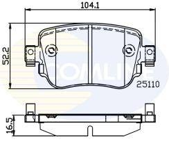 COMLINE CBP02220 - PASTILLA DE FRENO