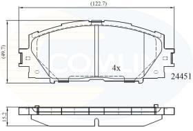 COMLINE CBP06014 - PASTILLA DE FRENO