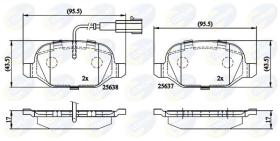 COMLINE CBP11559 - PASTILLA DE FRENO
