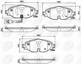 COMLINE CBP12158 - PASTILLA DE FRENO