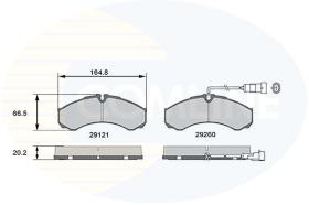 COMLINE CBP16031 - PASTILLA DE FRENO