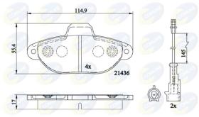 COMLINE CBP22200 - PASTILLA DE FRENO